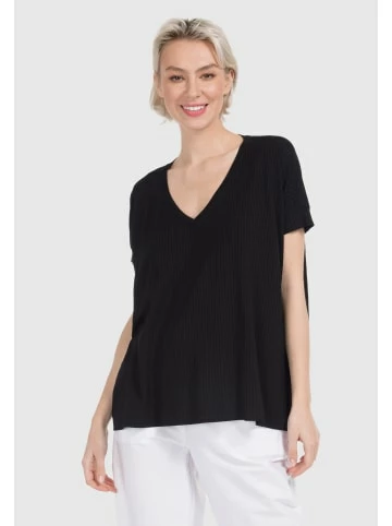 Große Größen HELMIDGE Kurzarmbluse Bluse In Schwarz Günstig Kaufen