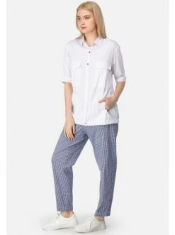 Große Größen HELMIDGE Kurzarmbluse Mit Knopfleiste In Weiss Günstig Kaufen