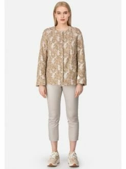 Große Größen HELMIDGE Kurzjacke Ohne Kragen In Beige Günstig Kaufen