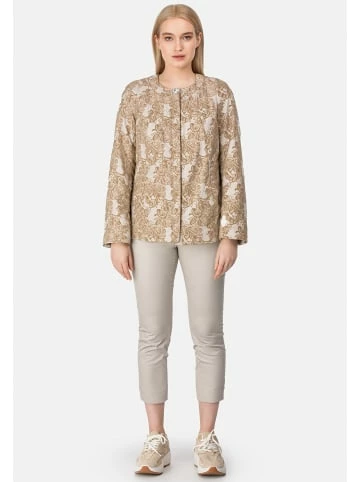 Große Größen HELMIDGE Kurzjacke Ohne Kragen In Beige Günstig Kaufen