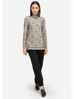 Große Größen HELMIDGE Langarmbluse Bluse In Beige Günstig Kaufen