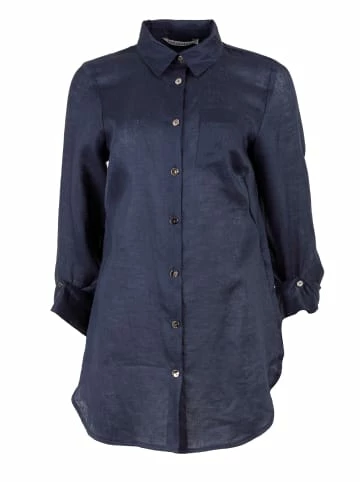 Große Größen HELMIDGE Langarmbluse Langhemdbluse In Dunkel Blau Günstig Kaufen – Bild 7