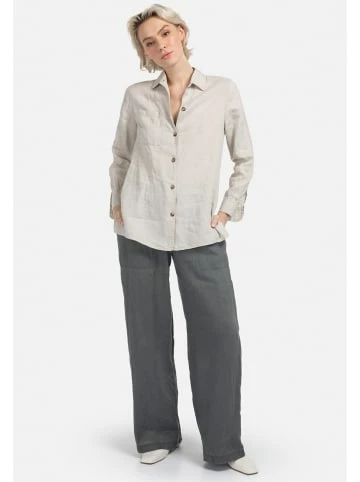 Große Größen HELMIDGE Langhemdbluse Leinen In Beige Günstig Kaufen – Bild 2