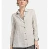 Große Größen HELMIDGE Langhemdbluse Leinen In Beige Günstig Kaufen