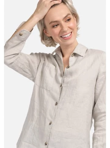 Große Größen HELMIDGE Langhemdbluse Leinen In Beige Günstig Kaufen – Bild 3