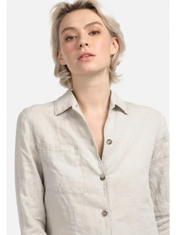 Große Größen HELMIDGE Langhemdbluse Leinen In Beige Günstig Kaufen – Bild 4