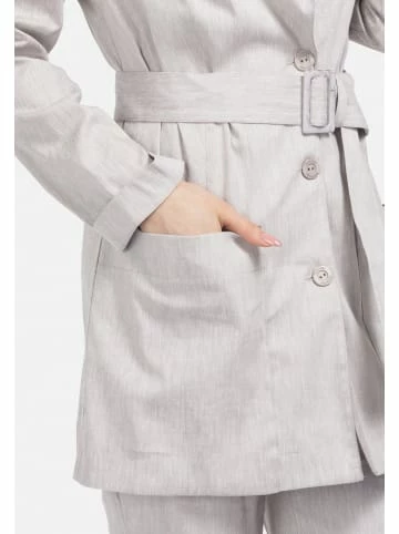 Große Größen HELMIDGE Longblazer Mit Gürtel In Beige Günstig Kaufen – Bild 5