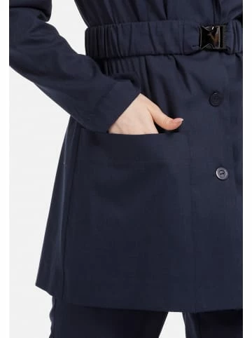 Große Größen HELMIDGE Longblazer Mit Gürtel In Dunkel Blau Günstig Kaufen – Bild 2