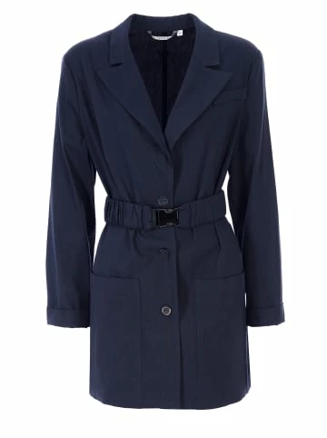 Große Größen HELMIDGE Longblazer Mit Gürtel In Dunkel Blau Günstig Kaufen – Bild 6