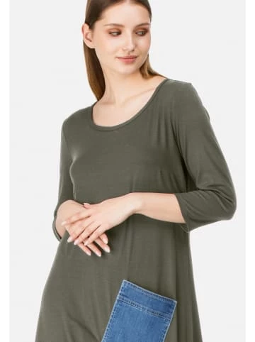 Große Größen HELMIDGE Maxikleid Maxikleid In Khaki Günstig Kaufen – Bild 2