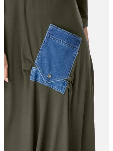 Große Größen HELMIDGE Maxikleid Maxikleid In Khaki Günstig Kaufen – Bild 3