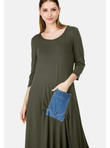 Große Größen HELMIDGE Maxikleid Maxikleid In Khaki Günstig Kaufen – Bild 4