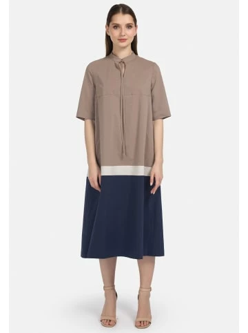 Große Größen HELMIDGE Midi-Kleid In A-Linie In Beige Günstig Kaufen