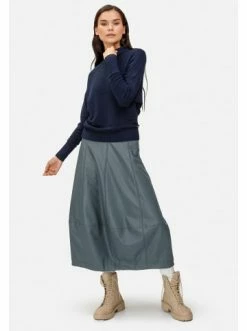 Pullover & Cardigans HELMIDGE Rollkragenpullover Lockerer Kragen In Blau Günstig Kaufen