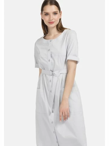 Große Größen HELMIDGE Sommerkleid Im Blusenstil In Hellgrau Günstig Kaufen – Bild 3