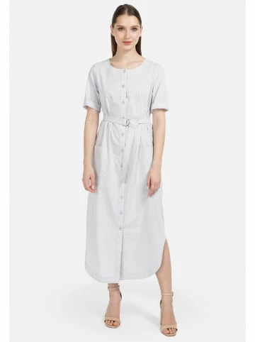 Große Größen HELMIDGE Sommerkleid Im Blusenstil In Hellgrau Günstig Kaufen