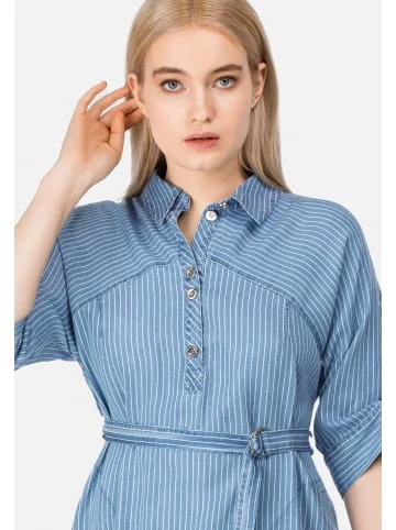 Große Größen HELMIDGE Sommerkleid In Denim-Optik In Blau Günstig Kaufen – Bild 2