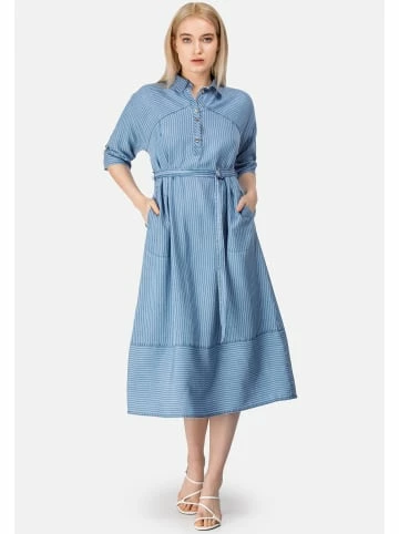 Große Größen HELMIDGE Sommerkleid In Denim-Optik In Blau Günstig Kaufen