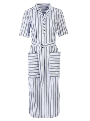 Große Größen HELMIDGE Sommerkleid Mit Polo-Kragen In Weiss Günstig Kaufen – Bild 6