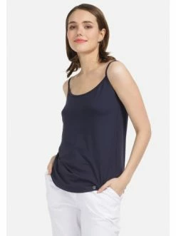 Große Größen HELMIDGE Spaghettitop Spaghettitop In Dunkel Blau Günstig Kaufen