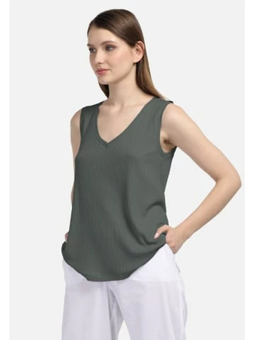 Große Größen HELMIDGE Top Bluse In Dunkel Khaki Günstig Kaufen – Bild 2