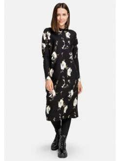 Große Größen HELMIDGE Volantkleid Dress In Dunkel Blau Günstig Kaufen