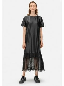 Große Größen HELMIDGE Volantkleid Maxikleid In Schwarz Günstig Kaufen