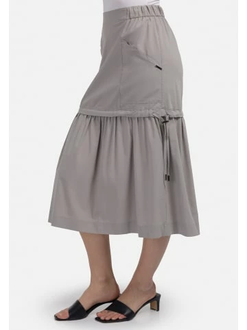 Große Größen HELMIDGE Volantrock Midikleid In Grau Günstig Kaufen – Bild 3