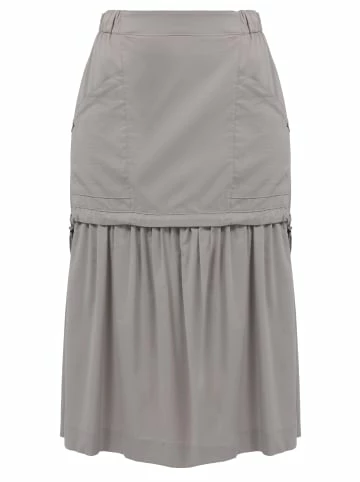 Große Größen HELMIDGE Volantrock Midikleid In Grau Günstig Kaufen – Bild 5